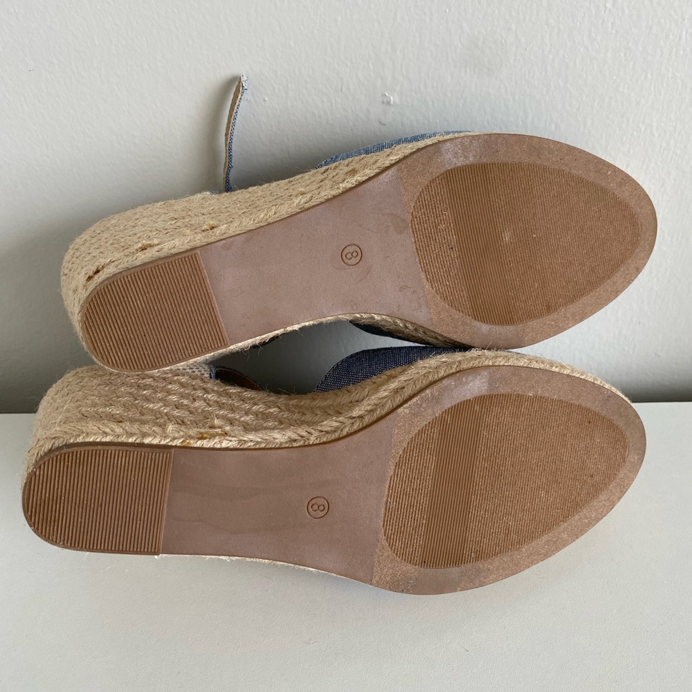 NWOT - LOFT Blue and Tan Espadrilles - Picture 6 of 7